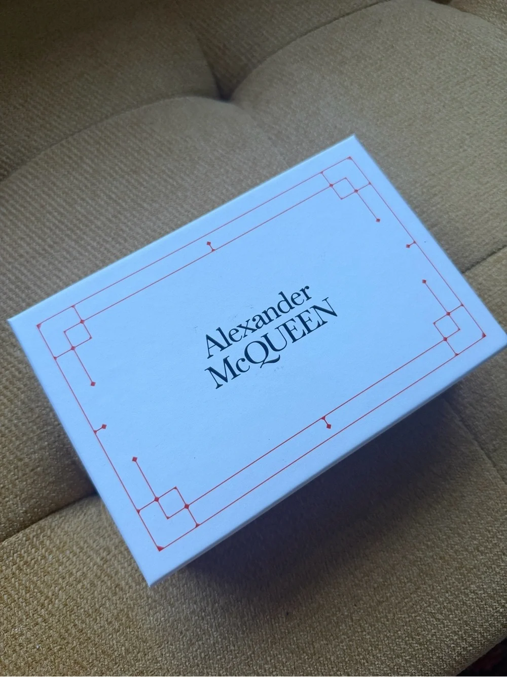 Alexander McQueen Denim/Leather Card Holder Wallet with Box And authentication